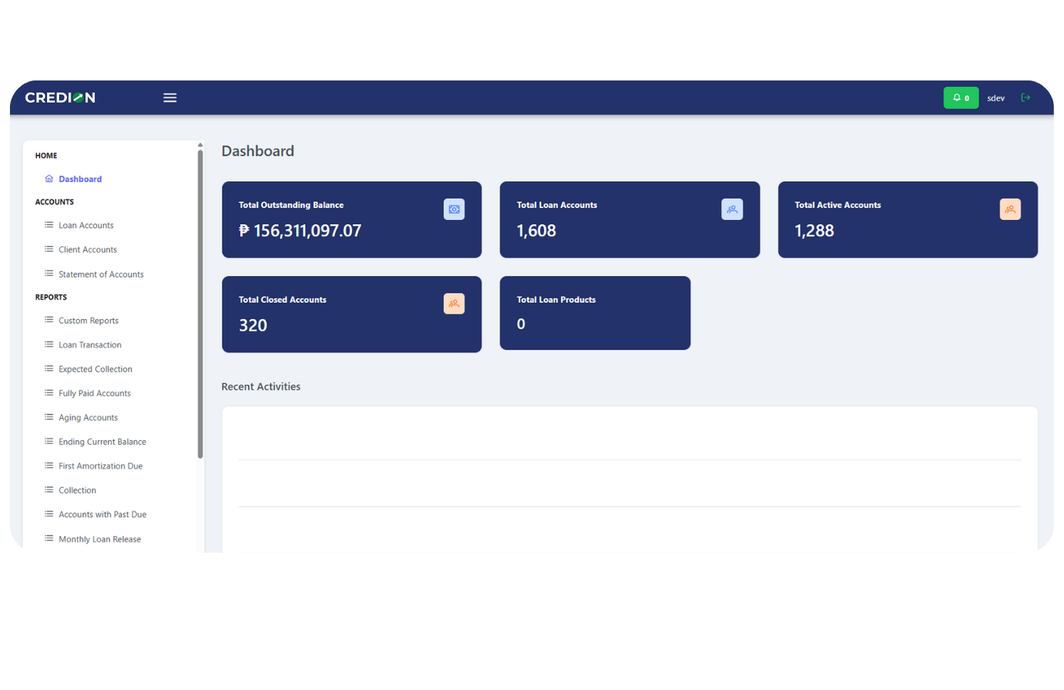 Loan Management System - Dashboard